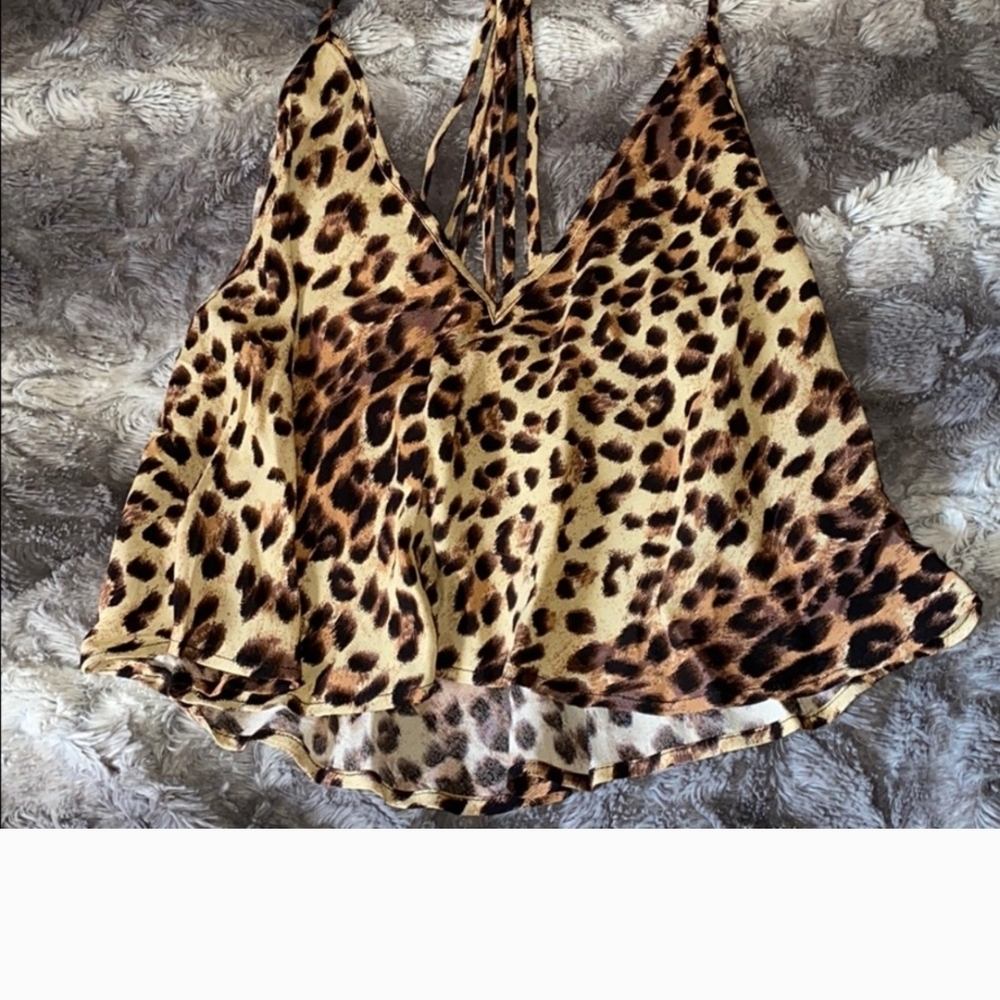 Leopard Print Halter Top
